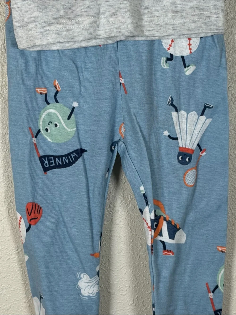 NWT Carters 12m Boys 3 Piece Sports Theme Pajama Set Comfy Lightweight Cozy Nap
